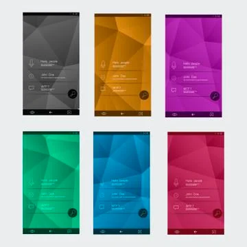Set of user interface templates to-date design 스톡 일러스트
