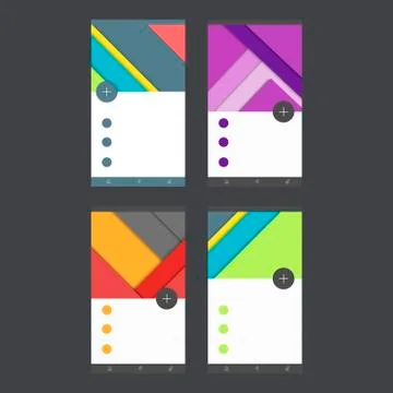 Set of user interface templates to-date design Illustrazione stock