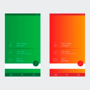 Set of user interface templates to-date design 스톡 일러스트