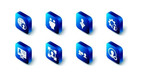 Set User of man, Head hunting, Create account screen, Project team base, Monitor Illustrazione stock