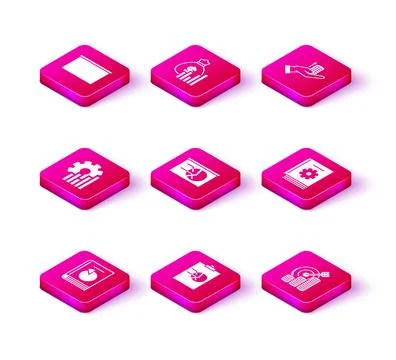 Set User manual, Clipboard with graph chart, Pie infographic, Board, Target.. 스톡 일러스트