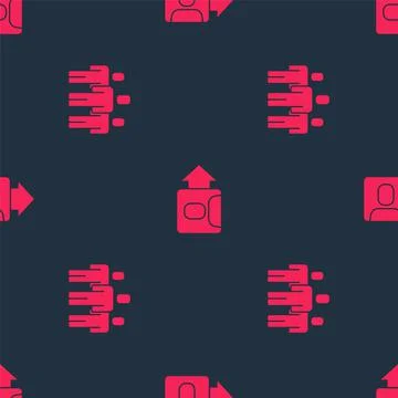 Set Users group and Team leader on seamless pattern. Vector Stock Illustration