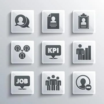 Set Users group, Create account screen, Productive human, Key performance i.. Stock Illustration