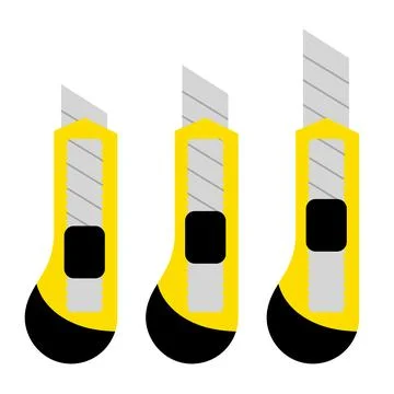 Set of Utility Knives Vector Illustration Stock Illustration