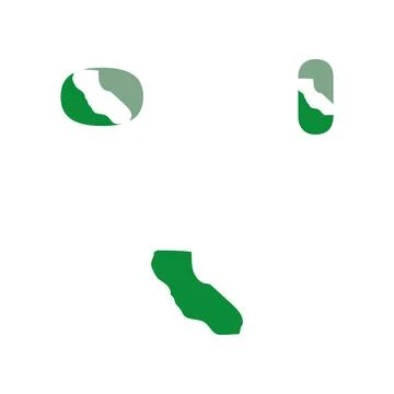 Set of vallejo california map icon logo design inspiration Stock Illustration