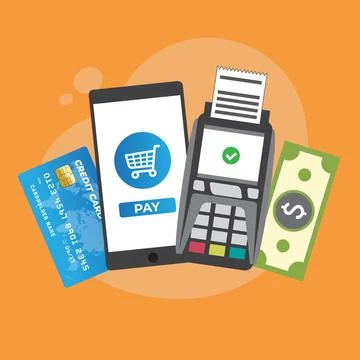 Set of Variety Payment Methods Icon Stock Illustration