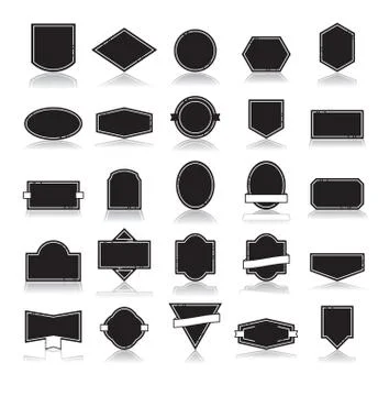 Set of various cards and frames Stockillustratie