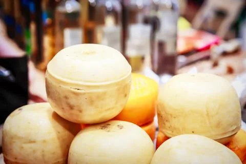 Set of various cheeses Stock Photos