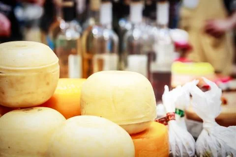 Set of various cheeses Stock Photos