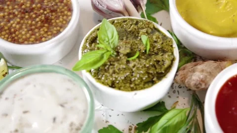Set of various classic sauces Stock-Footage 170502817