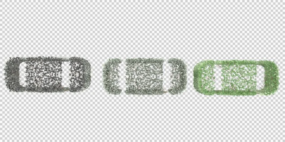 Set of various creeper Moss green plants,isolated on transparent background.. Stock Photos