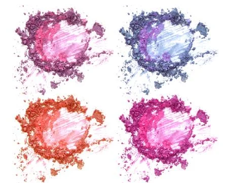 Set of various crushed eyeshadow Stock Photos