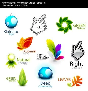 Set of various detailed design elements Stockillustratie