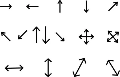 Set of various directional arrows Vector Stock Illustration