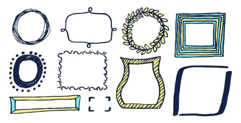 Set of Various Frames Card Vector Illustration Illustrazione stock