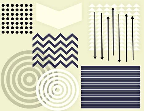 Set of various geometric shapes and figures Stock Illustration