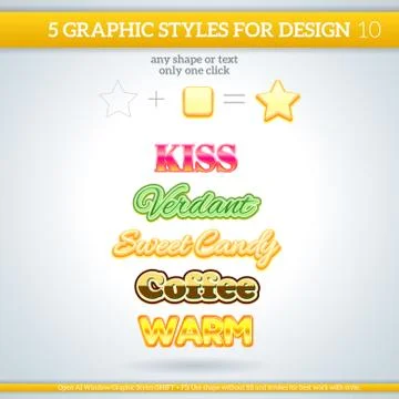 Set of various graphic styles for design. Stock Illustration