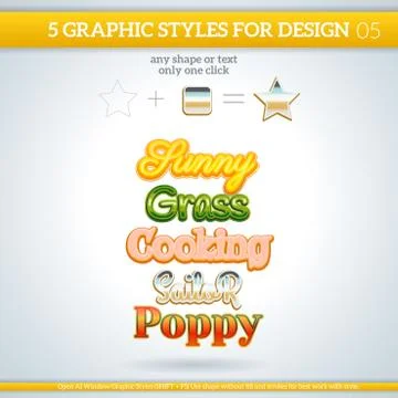 Set of various graphic styles for design. Stock Illustration