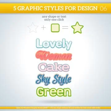 Set of various graphic styles for design. Stock Illustration