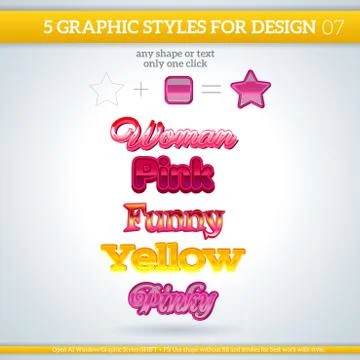 Set of various graphic styles for design. Stock Illustration