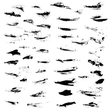 Set of various grunge design elements. イラスト素材