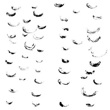 Set of various grunge design elements. イラスト素材