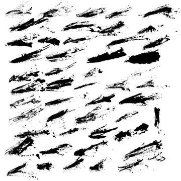 Set of various grunge design elements. Stock Illustration