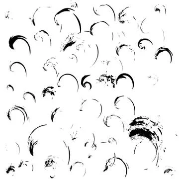 Set of various grunge design elements. Stock Illustration