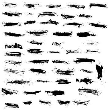 Set of various grunge design elements. Stock Illustration