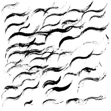 Set of various grunge design elements. Stock Illustration