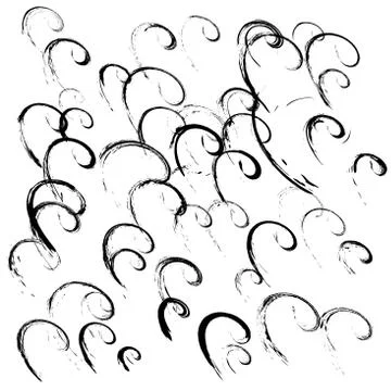 Set of various grunge design elements. Stock Illustration