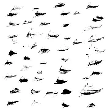 Set of various grunge design elements. Stock Illustration