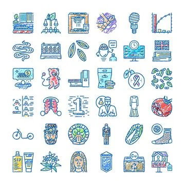 Set of various hand drawn style icons Stock Illustration