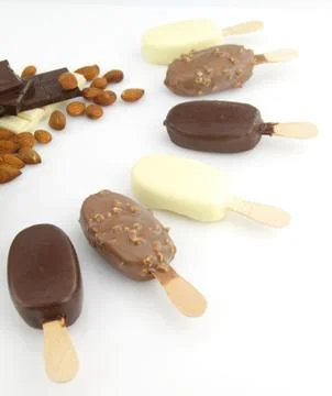 Set of various ice creams Stock Photos