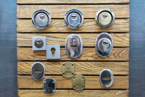 Set of various keyholes Stock Photos