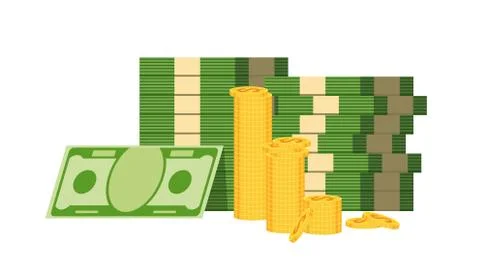 Set a various kind of money Illustrazione stock