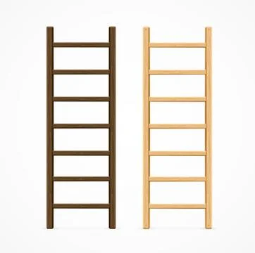 Set of Various Ladders. Vector Illustrazione stock