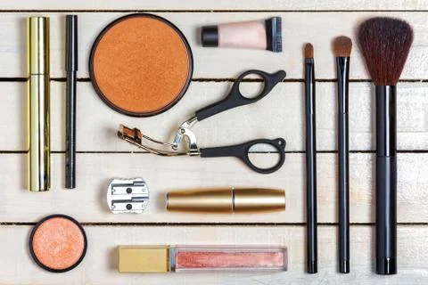 Set of various make up pieces. Stock Photos