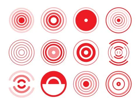 Set of various round emblems Stock Illustration