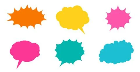 Set of various speech bubbles Stock Illustration