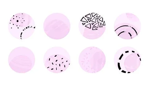 Set of various vector highlight stories covers. Stock Illustration