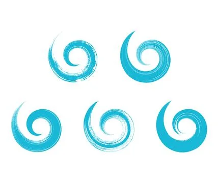 Set of various vector spiral design elements 스톡 일러스트
