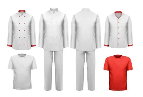The set of various work clothes. vector illustration. Stock Illustration