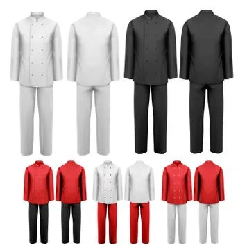 The set of various work clothes. vector illustration. Stock Illustration