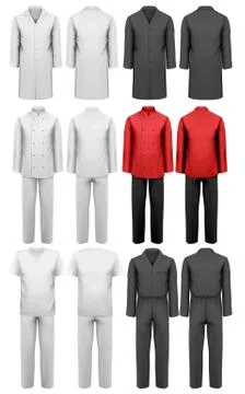 Set of various work clothes. vector illustration Stock Illustration