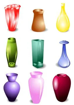 Set of vases Stock Illustration