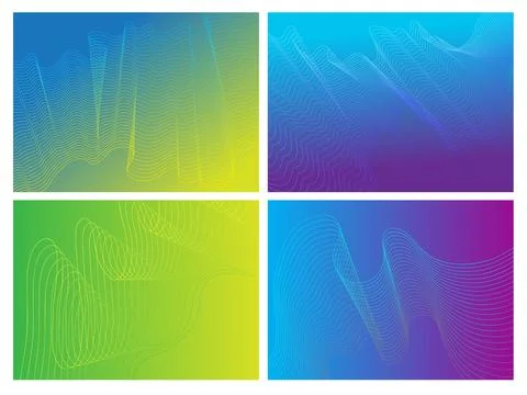 Set of Vector abstract backgrounds Stock Illustration