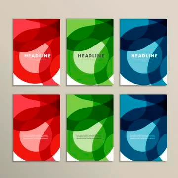 Set vector abstract color circle pattern background Illustrazione stock