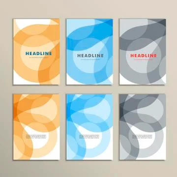 Set vector abstract color circle pattern background 스톡 일러스트