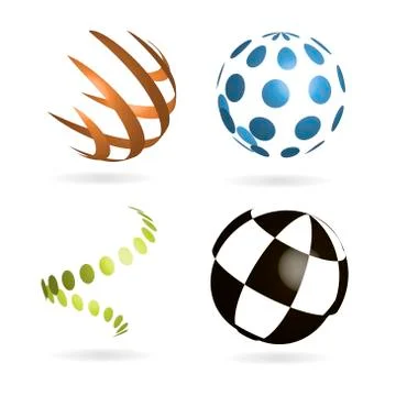 Set of vector abstract color fields Stock Illustration